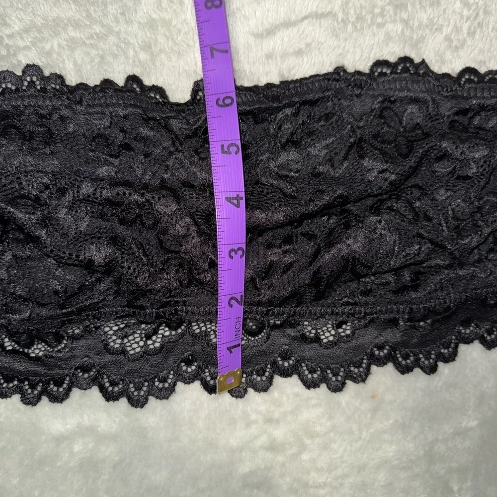 Black Lace Bandeau Top